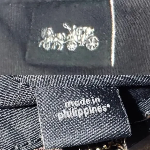 Coach Court Mini Backpack Coated Canvas Nylon Black/Brown Monogram C8604 - Picture 15 of 16